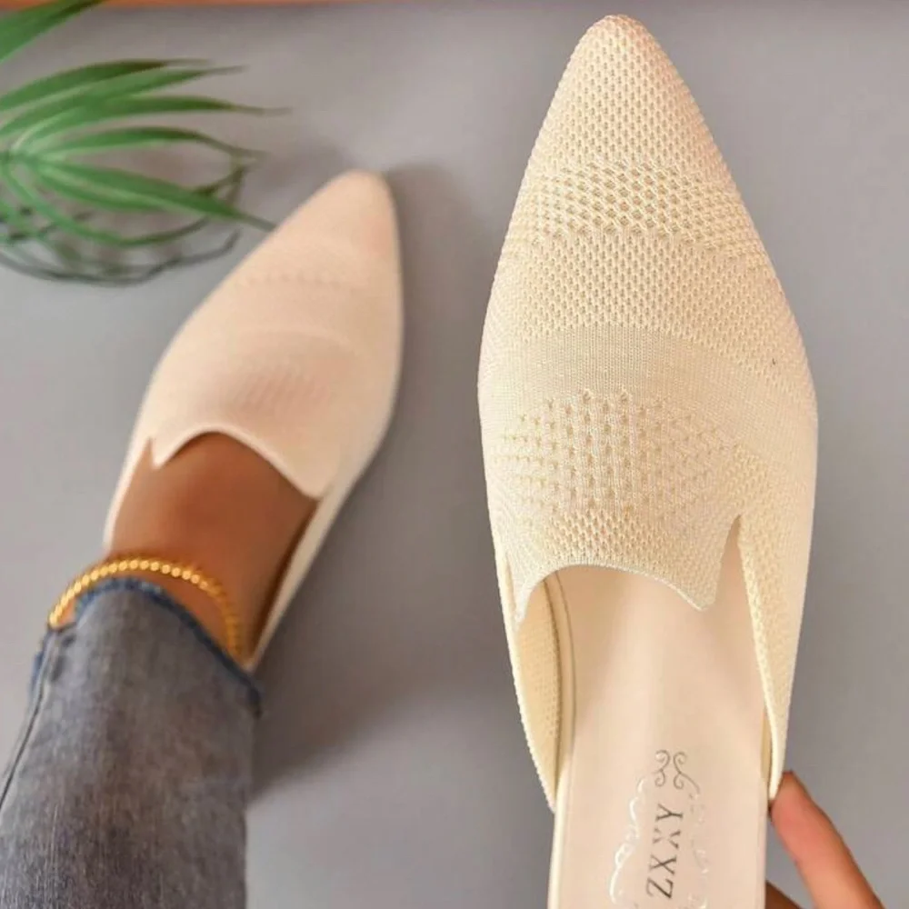ZXXY | Shoes | Zxxy Women Pointed Toe Mules Flat Shoes | Poshmark